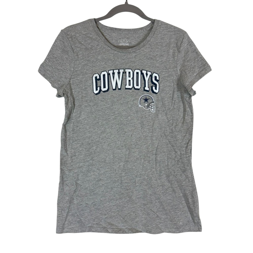 Dallas Cowboys Shirt Womens Large Gray NFL Football Old Navy Graphic Tee Top